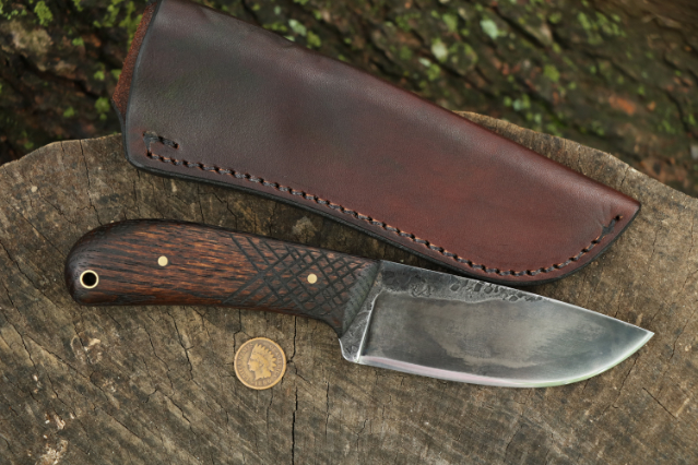 Scout, Hand Forged Knives, Hammer Forged Knives, Lucas Forge, Custom Hunting Knives, Scout Knife