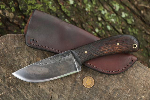 Scout, Hand Forged Knives, Hammer Forged Knives, Lucas Forge, Custom Hunting Knives, Scout Knife