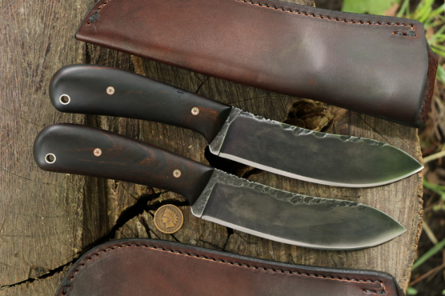 Nessmuk, Lucas Forge, Custom Hunting Knives, Woodsman Nessmuk Knife, Hand Forged Knives, Hammer Forged Knives