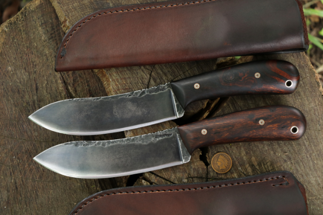 Nessmuk, Lucas Forge, Custom Hunting Knives, Woodsman Nessmuk Knife, Hand Forged Knives, Hammer Forged Knives