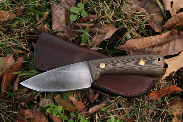 Scout Knife, Lucas Forge, Custom Hunting Knives, Custom Belt Knife, High Carbon Knives, Handmade Knives, USA Made Knives 