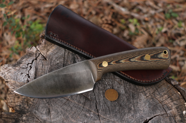 Scout Knife, Lucas Forge, Custom Hunting Knives, Custom Belt Knife, High Carbon Knives, Handmade Knives, USA Made Knives