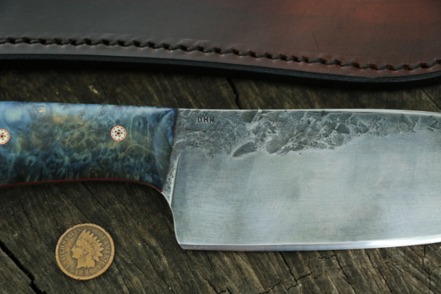 Chef's Knife Made in USA, Custom Chef's Knife, Custom Kitchen Knives, Lucas Forge, Custom Made Kitchen Knife, Heirloom Knives