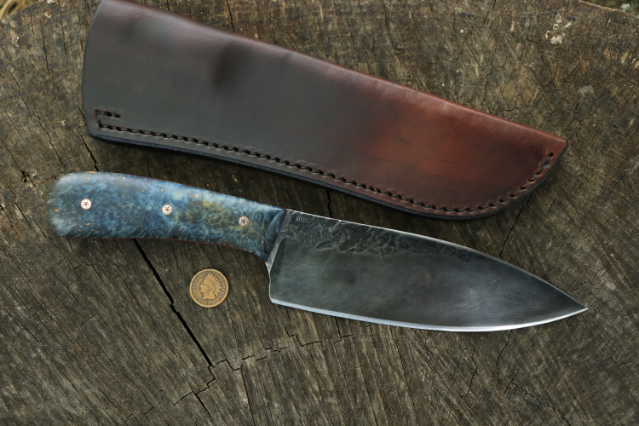 Chef's Knife Made in USA, Custom Chef's Knife, Custom Kitchen Knives, Lucas Forge, Custom Made Kitchen Knife, Heirloom Knives