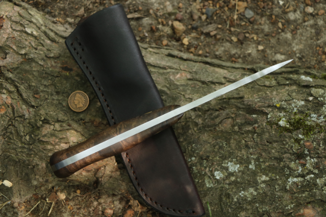 Bush Knife, Custom Hunting Knives, Lucas Forge, Camping Knife, Outdoor Belt Knife, Hand Forged Knives