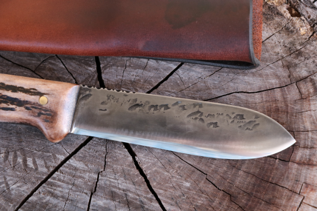 Hammer Forged Knife, Custom Forged Knife, Lucas Forge, Custom Hunting Knives, Kephart, Custom Kephart Knife