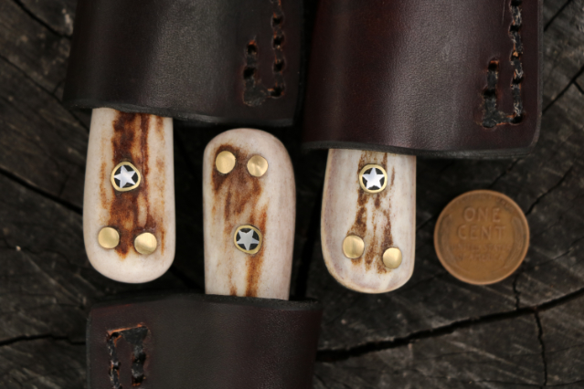 Lone Star Desk Knife, Desk Knife, Custom Letter Opener, Custom Hunting Knives, Lucas Forge, Antler Handled Knife
