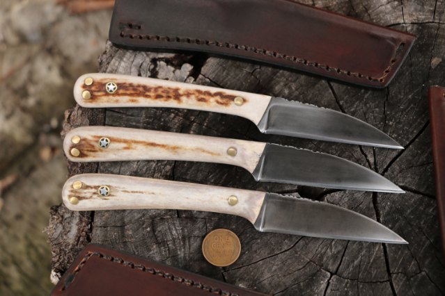 Lone Star Desk Knife, Desk Knife, Custom Letter Opener, Custom Hunting Knives, Lucas Forge, Antler Handled Knife