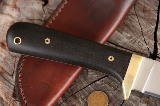 Ebony Knife, Lucas Forge, Custom Hunting Knives, Classic Hunter, Classic Hunting Knife, Deer Hunting Knife, Heirloom Hunting Knife, Customized Hunting Knife, USA Knifemaker