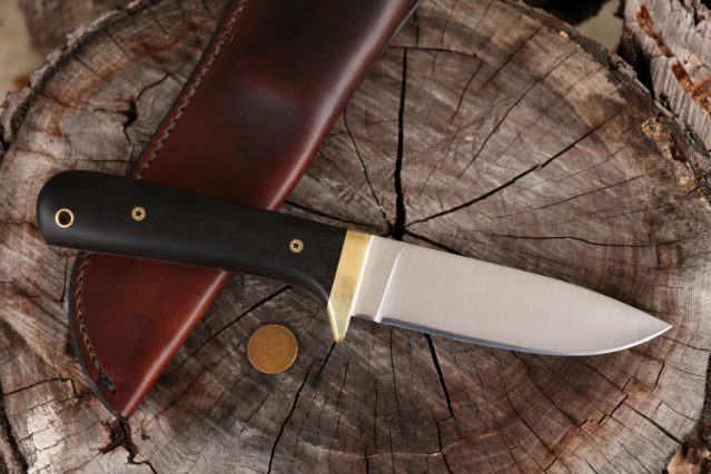 Ebony Knife, Lucas Forge, Custom Hunting Knives, Classic Hunter, Classic Hunting Knife, Deer Hunting Knife, Heirloom Hunting Knife, Customized Hunting Knife, USA Knifemaker