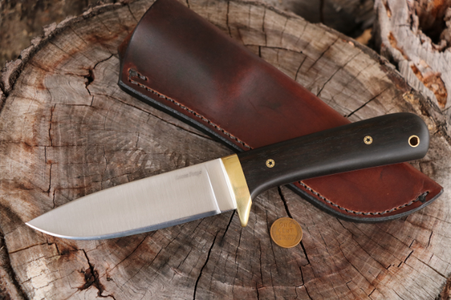 Ebony Knife, Lucas Forge, Custom Hunting Knives, Classic Hunter, Classic Hunting Knife, Deer Hunting Knife, Heirloom Hunting Knife, Customized Hunting Knife, USA Knifemaker