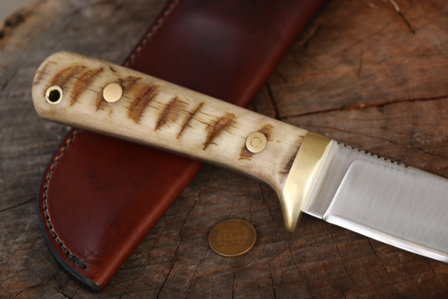 Classic Hunter, Custom Hunting Knives, Lucas Forge, Camping Knife, Ram's Horn Knife, Bighorn Hunting, Bighorn Hunting Knife