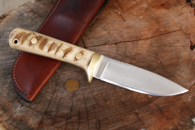 Classic Hunter, Custom Hunting Knives, Lucas Forge, Camping Knife, Ram's Horn Knife, Bighorn Hunting, Bighorn Hunting Knife