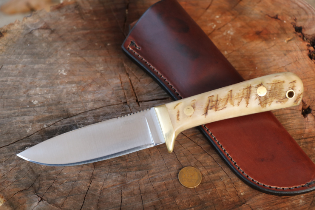Classic Hunter, Custom Hunting Knives, Lucas Forge, Camping Knife, Ram's Horn Knife, Bighorn Hunting, Bighorn Hunting Knife