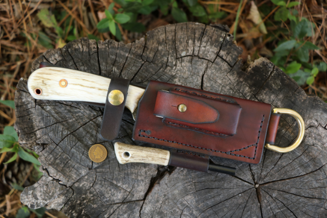 Woodsman Nessmuk, Trekker Knife Sheath, Hunting Knives, Custom Hunting Knives, Forged Knives