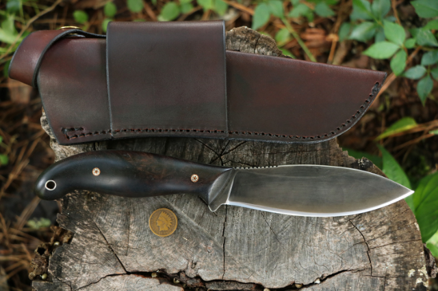 Jack Pine Special, Willow Leaf Belt Knife, Hunting Knife, Custom Hunting Knives, Lucas Forge, Camping Knife