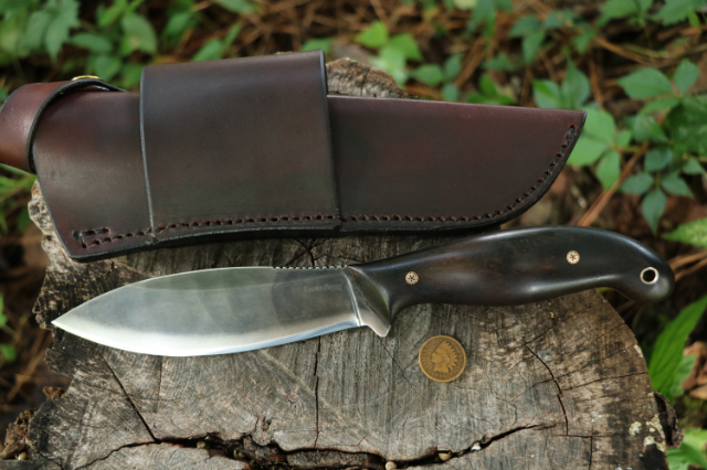 Jack Pine Special, Willow Leaf Belt Knife, Hunting Knife, Custom Hunting Knives, Lucas Forge, Camping Knife