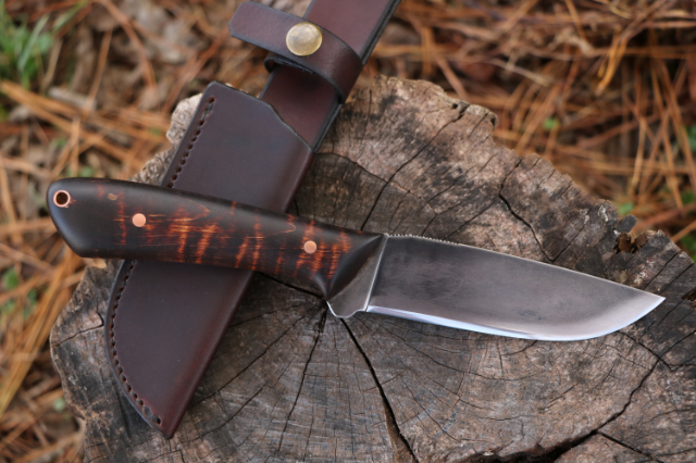 Mini Jaguar, Jaguar Knife, Lucas Forge, Custom Hunting Knives, High Carbon Fixed Blade Hunting Knife, USA Made Knives