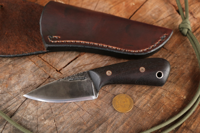 Neck Knife, Custom Outdoor Neck Knife, Lucas Forge, Custom Camping Knife, Hiker's Knife, Ranch Knife