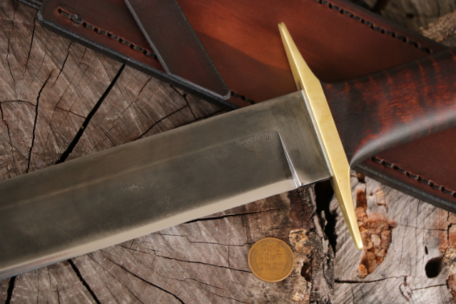 Alamo Bowie, Custom Hunting Knife, Custom Bowie Knife, Lucas Forge
