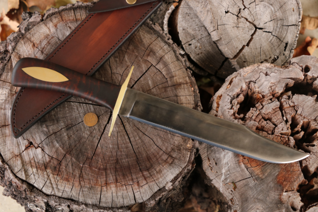 Alamo Bowie, Custom Hunting Knife, Custom Bowie Knife, Lucas Forge