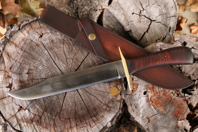 Alamo Bowie, Custom Hunting Knife, Custom Bowie Knife, Lucas Forge