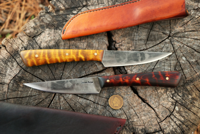 Red Lodge Knife, Lucas Forge, Custom Hunting Knives, Lucas Knives, Hunting Knives, Red Lodge Hunting Knife, Skinning Knife, Custom Steak Knife