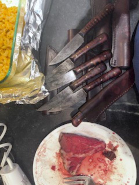 Grilling Knife, Custom Steak Knife, Hunting Knives, Lucas Forge, Custom Kitchen Knives