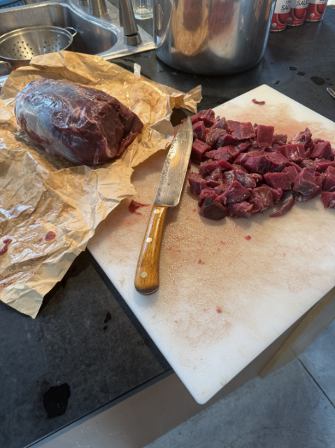 Custom Kitchen Knife, Elk Hunting Knife, Lucas Forge, Custom Hunting Knives