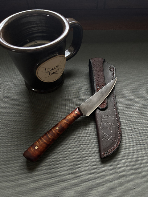 Lucas Forge Mug, Lucas Forge Hunting Knives, Red Lodge Knife, Custom Outdoor Knife, Camping Knife, Steak Knife