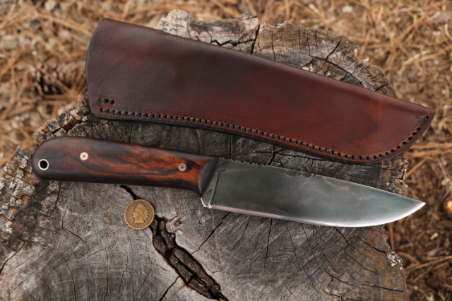 Hammer Forged Hunting Knife, Hunting Knife, Custom Hunting Knives, Powder River Knife, Elk Hunting Knife, Ironwood Handled Knife, High Carbon Steel Knife, Lucas Forge