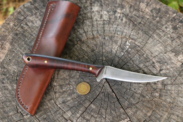 Slim Belt Knife, Lucas Forge, Custom Hunting Knives, Desk Knives, Custom Desk Knife, Dad Gifts, Outdoorsmen Gift