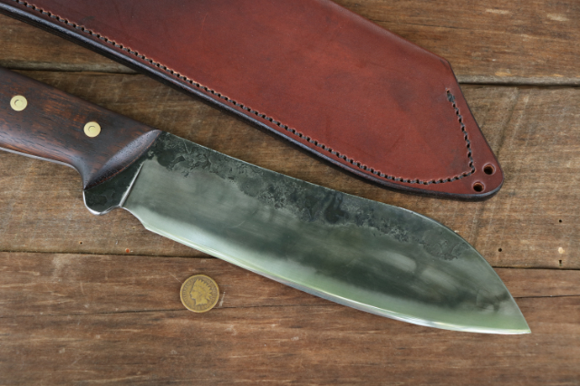 Hickory Survival Knife, Survival Knife, Custom Survival Knife, Custom Chopping Knife, Lucas Forged, Custom Camp Knife, Custom Hunting Knives, Hand Forged Knife, Hammer Forged Knives, USA Made Knives