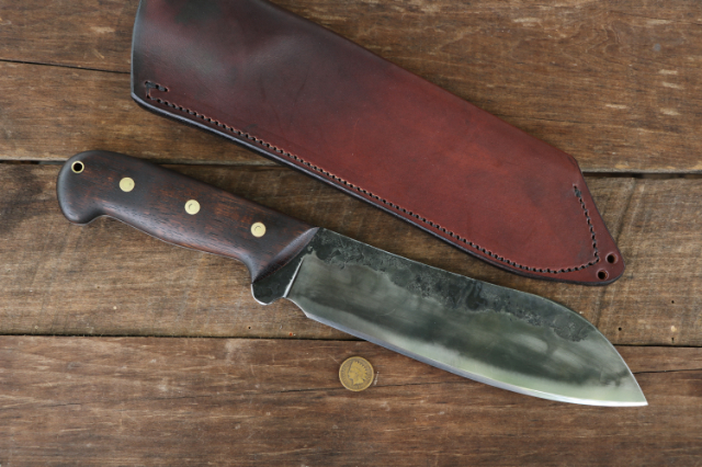 Hickory Survival Knife, Survival Knife, Custom Survival Knife, Custom Chopping Knife, Lucas Forged, Custom Camp Knife, Custom Hunting Knives, Hand Forged Knife, Hammer Forged Knives, USA Made Knives