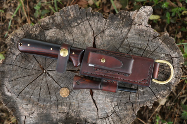 Trekker Sheath, Ironwood Knives, Lucas Forge Kephart, Custom Kephart Knife, Lucas Knives, Custom Hunting Knives