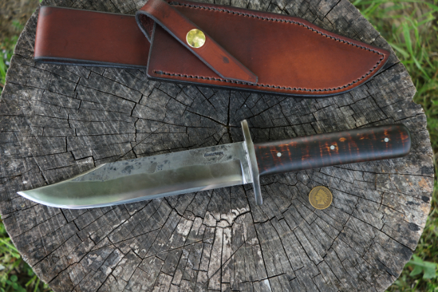 Bowie Knife, Buffalo Bowie, Custom Hunting Knives, Hammer Forged Knives, Hammer Forged Bowie Knife, USA Made Hunting Knife