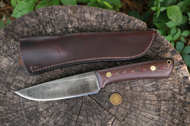 Bush Knife, Custom Hunting Knives, Lucas Forge, Camp Knife