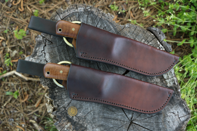 Classic Hunter Knife, Classic Hunting Knife, Lucas Forge, Custom Hunting Knives, Stabilized Wood Knives, Fancy Hunting Knives, Lucas Forge Knives, USA Made Knives, USA Made