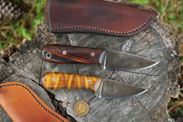 Custom Knife Set, Hunting Knives, Neck Knives, Custom Neck Knife, Lucas Forge, Gift Knives, Handmade Knives, Hand Forged Knives, Lucas Forge Knives
